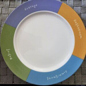 Mary Kay Platter Words to Live By Belief Courage Enthusiasm Commitment